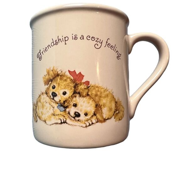 Vintage Dog Friendship Mug Hallmark Mug Mates Friends Gift Dog Lover Puppies - Picture 1 of 6